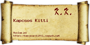 Kapcsos Kitti névjegykártya